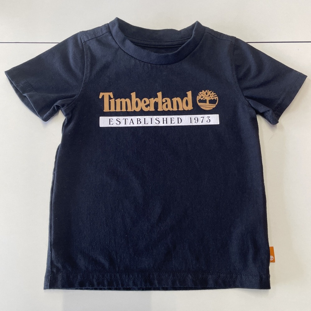 Timberland Logo Black Toddlers 2T T-Shirt Short Sleeve